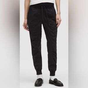 Lululemon Black Track Pants with Elastic Waistband and Tapered Cuffs